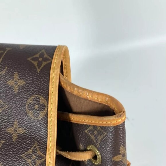 LOUIS VUITTON M40107 Monogram Sac Ado-Bosphore backpack bag Brown authentic - Picture 10 of 16